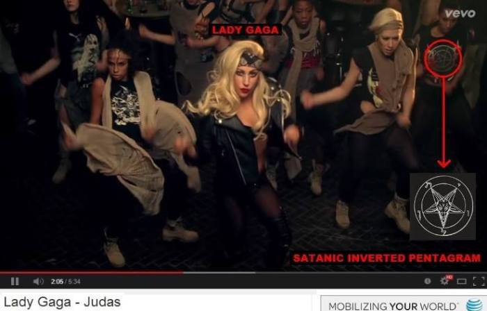 exact same symbolism just as you see here with music artist LADY GAGA in her music video