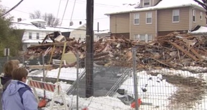 WILSON, Pa. -  Northampton County home that sustained heavy damage after a sinkhole opened has been demolished. On Saturday, construction crews razed the home in the 2400 block of Freemansburg Avenue in Wilson Borough. The home became unstable after a sinkhole or multiple sinkholes opened beneath it. 